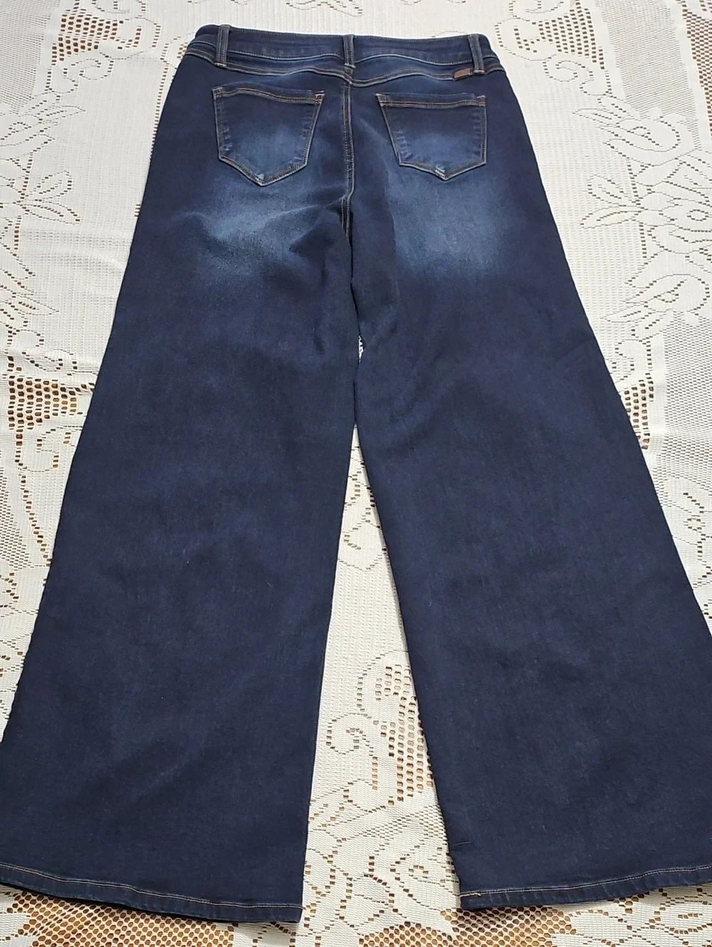 1822 Denim Women's Dark Indigo Wide-Leg Jeans Size 8 - Picture 2 of 10